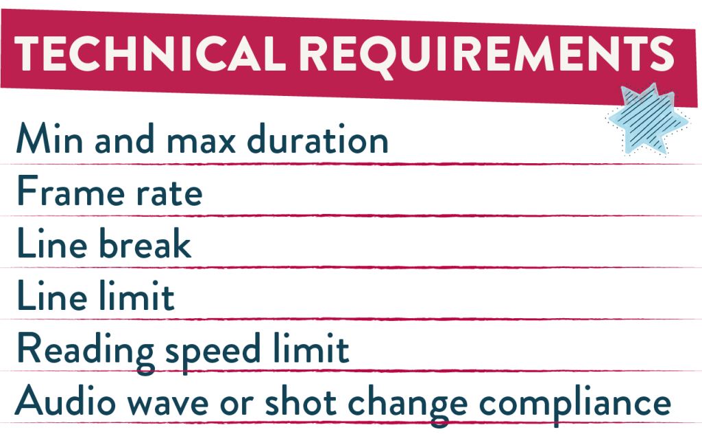 COMMON TECHNICAL REQUIREMENTS: LINE LIMIT AND READING-SPEED LIMIT